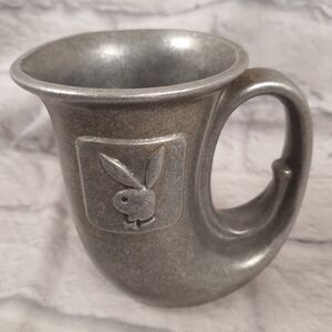 Vintage Playboy Carson Pewter Drinking Horn Mug Tavern Beer Tankard